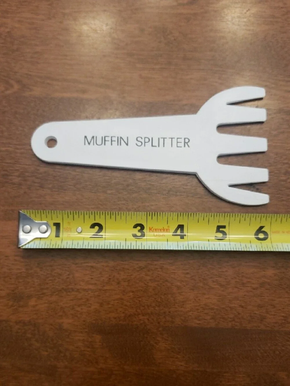 Vtg White Muffin Splitter and Serving Tongs (Set Of 2)